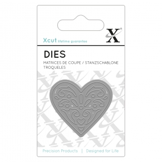 DOCRAFTS Xcut vyrezávacia kovová šablón 4x4cm - srdiečko 1ks